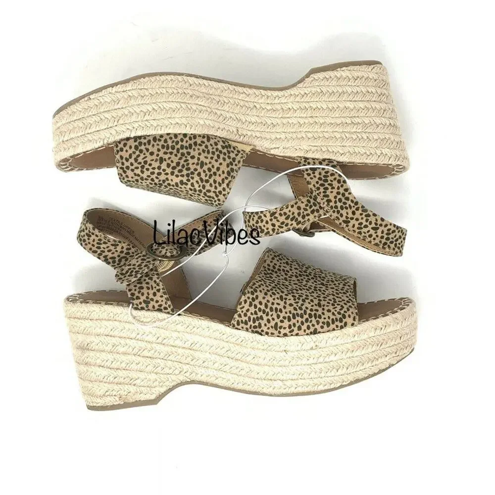 Universal Thread Morgan‎ Leopard Print Espadrille Platform Sandal Size 7.5